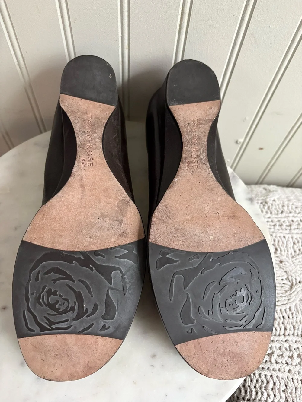 Taryn Rose Horsebit Wedge Loafers Women’s 8.5 Brown Leather Business Casual Prep